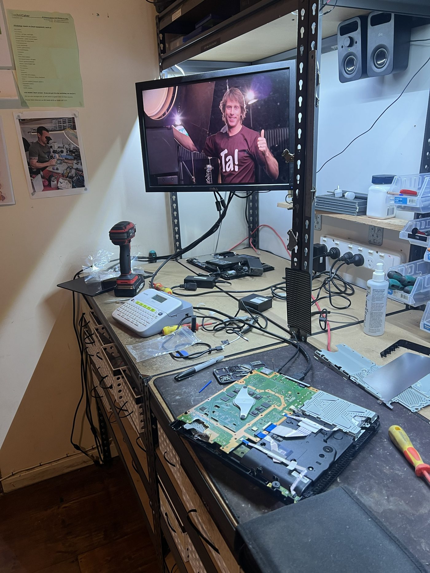 PS4 Slim reading a DVD after disc drive repair